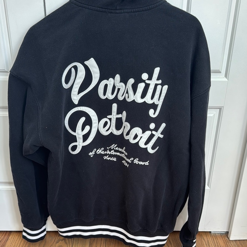 Black Varsity Detroit Jacket
